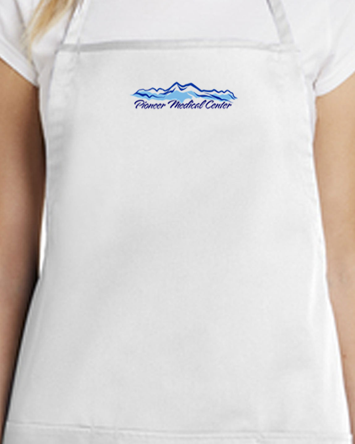White Medium-Length Apron