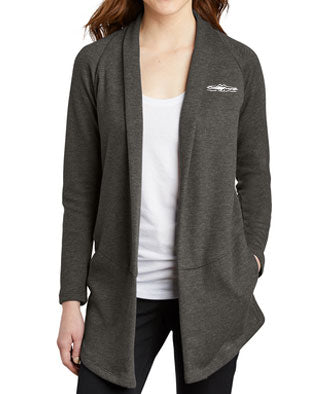 Ladies Charcoal and Grey Heather Cardigan