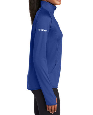 Ladies' Royal Qtr Zip Pullover PMC Logo + Herder