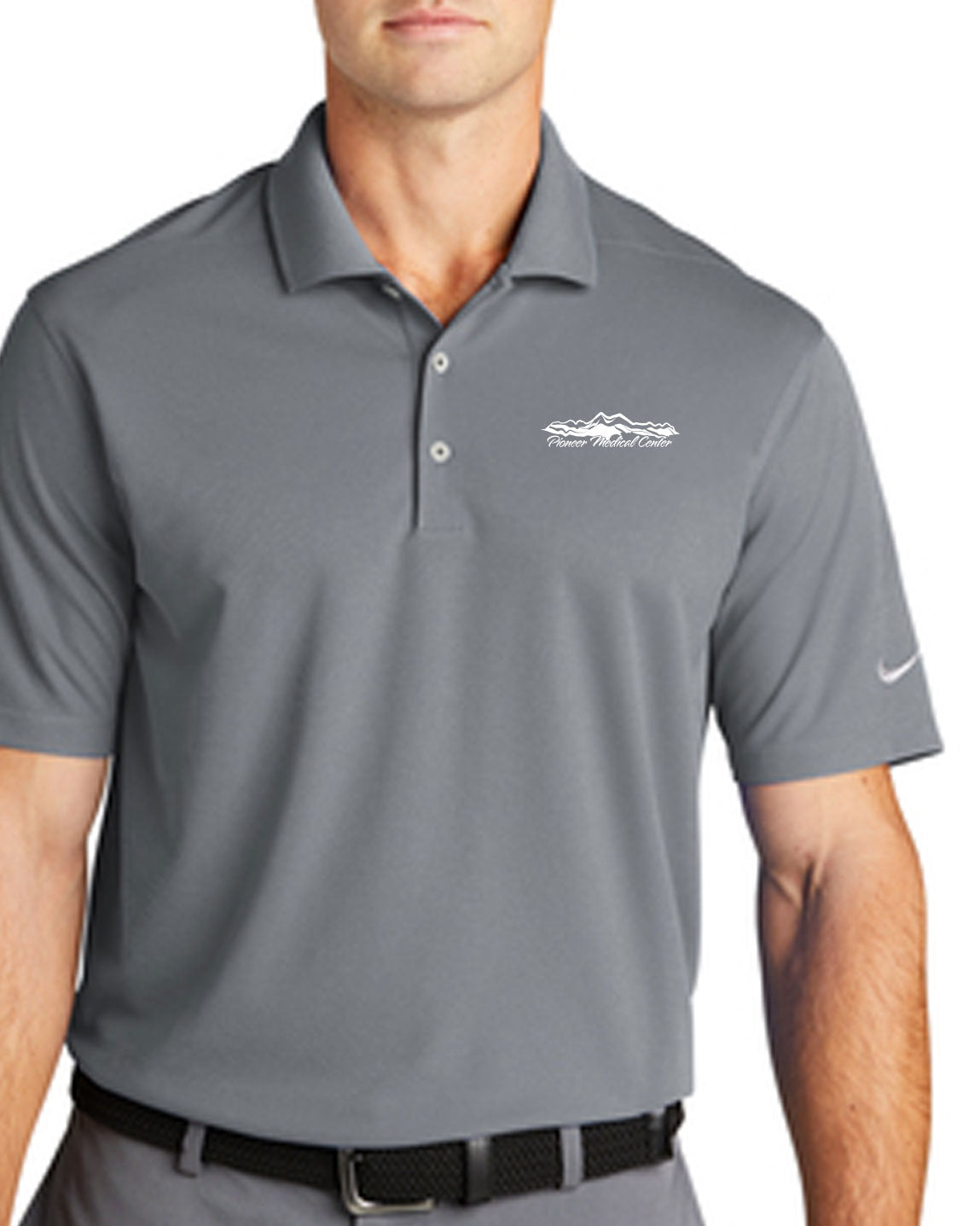 Cool Grey Nike Mens' Dri-FIT Micro Pique 2.0 Polo