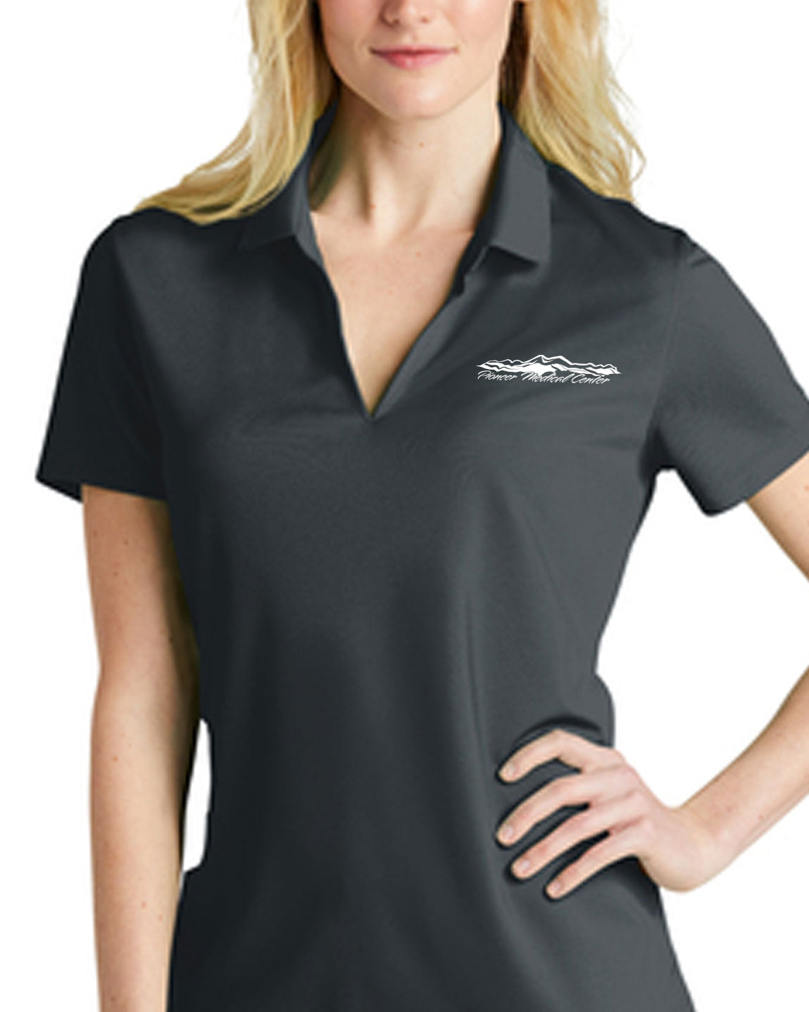 Anthracite Black Nike Ladies' Dri-FIT Micro Pique 2.0 Polo