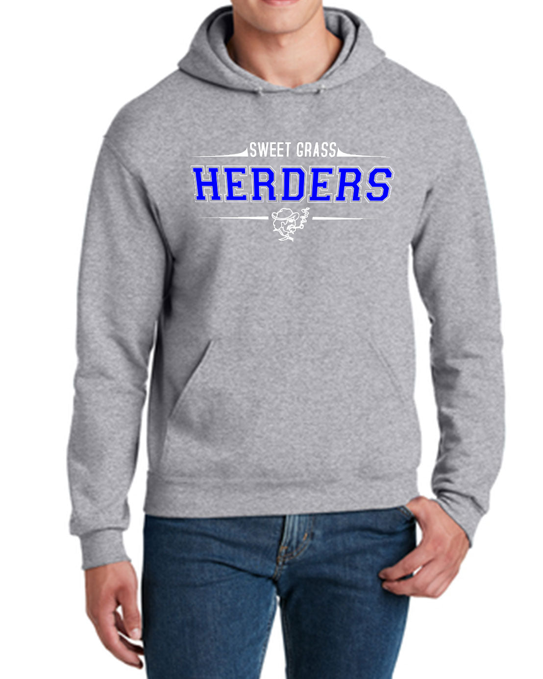 Grey Nublend® Hoodie Sweet Grass Herders Design 5