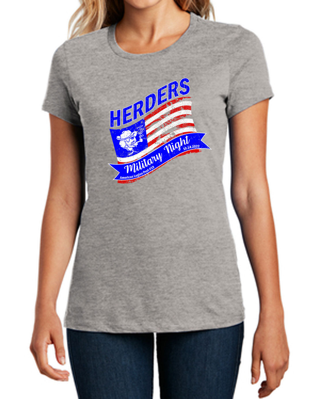 Ladies Heathered Steel Herders Legion Military Night T-Shirt